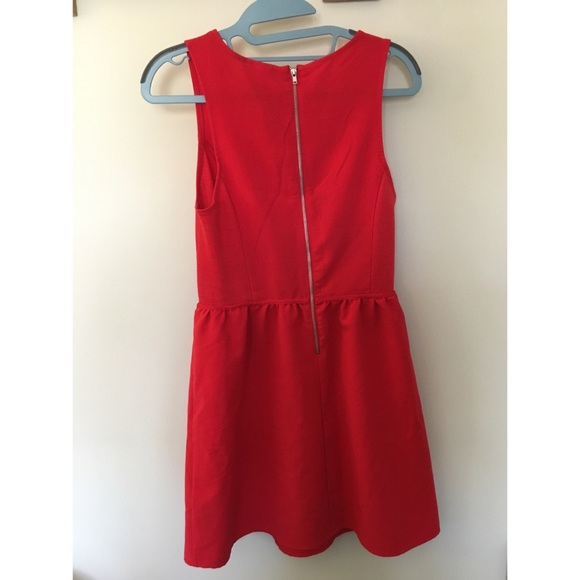 H&M Red Divided Dress w/ Cutout Waist - Picture 3 of 4